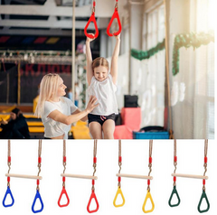 Wooden Hand Rings Swing Toy Outdoor Gift Sports Fitness Children Supplies Kids Outdoor Swing Game Activity Family Activity Game