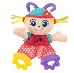 Newborn Baby Cute Playmate Plush Doll Toys Kids Cartoon Animals Hand Bells Rattles Toy Baby Teether Kids Teething Toys For Baby