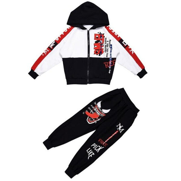2Pcs Sports Suit for Boys Children's Suit Cotton Hooded Jackets + Harem Pants Boys Dance wear Tracksuit  6 8 10 12 13 14 Years