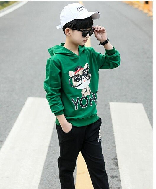 Boy Tracksuit Clothes set Kids Spring&Autumn Cotton Long Sleeve Sports Suit Boys Clothing Sets 4 6 8 10 12 years