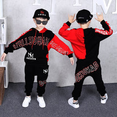 Children Tracksuit Boys Hoodies + Pants Casual Outfits Kids Spring Autumn Clothing Long Sleeve Sports Suits 8 10 12 13 Years