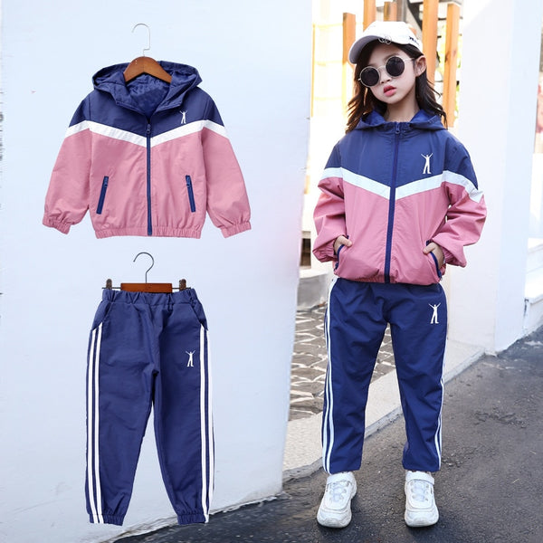 Girls Clothing Sets Teenage Autumn Tracksuit Kids Plus Size Sportswear Girls Suit Costume Sports  Suits 6 8 10 12 years olds