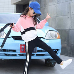 Girls Clothes Autumn Long Sleeve Size for 4 5 6 7 8 9 10 11 12 14 Years old Children Clothing Set 2019 New Cute Red Sports Suit