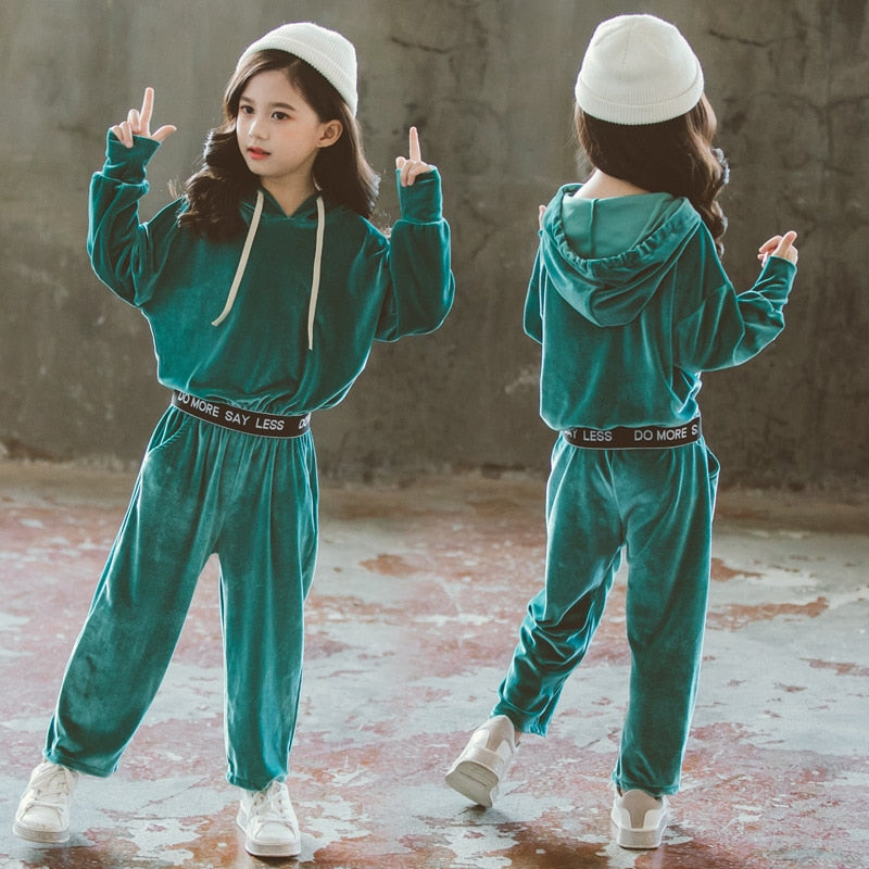 New Spring & Autumn Girls Clothes Set Kids Clothing Sports Suit Children Hoodies & Pants for Baby Girls Tracksuit 6 8 10 Years