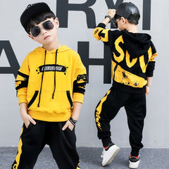 2018 Spring Autumn Kids Clothes Boys 3 4 5 6 7 8 9 10 11 12 Years Boys Clothing Set Sports Suit Boys Hooded Jacket And Pants