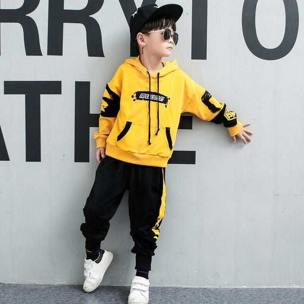 2018 Spring Autumn Kids Clothes Boys 3 4 5 6 7 8 9 10 11 12 Years Boys Clothing Set Sports Suit Boys Hooded Jacket And Pants